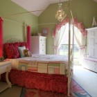 Детская комната, современный стиль, розово-салатовая гамма, рококо, для девочки