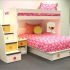 Детская, современный интерьер, двухэтажная кровать, лесница
