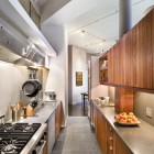 Кухня, современный интерьер, кухня-камбуз, кухня в две линии, кафель, фото интерьера кухни