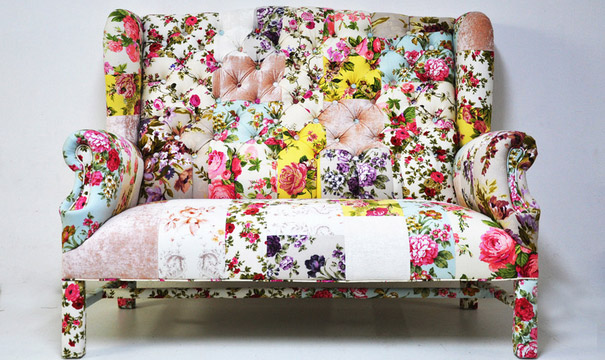 Цветочные орнаменты в текстиле: диваны, стулья, кресла