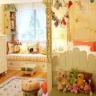 Детская, традиционный интерьер, детская кровать, подоконник-скамья, пушики, комод, игрушки, фото интерьера