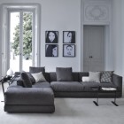 Гостиная, современный интерьер, угловой диван, журнальный столик, минимализм, фото интерьера гостиной