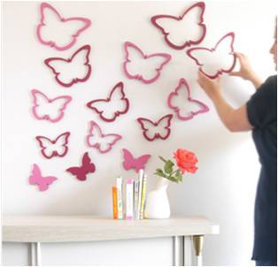 Летний декор: Бабочки на стенах и мебели. Часть 3