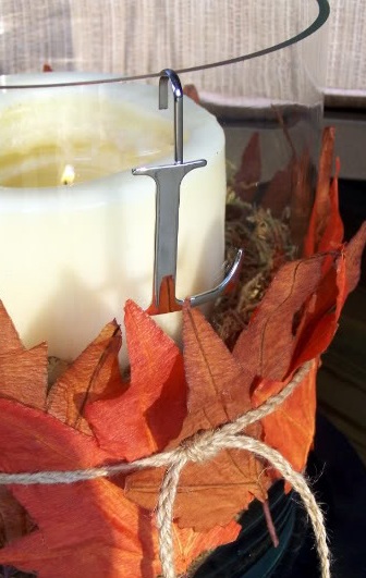 Осенний декор: композиция со свечей