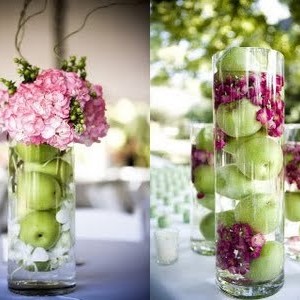 Цветочные композиции в вазах из овощей и фруктов