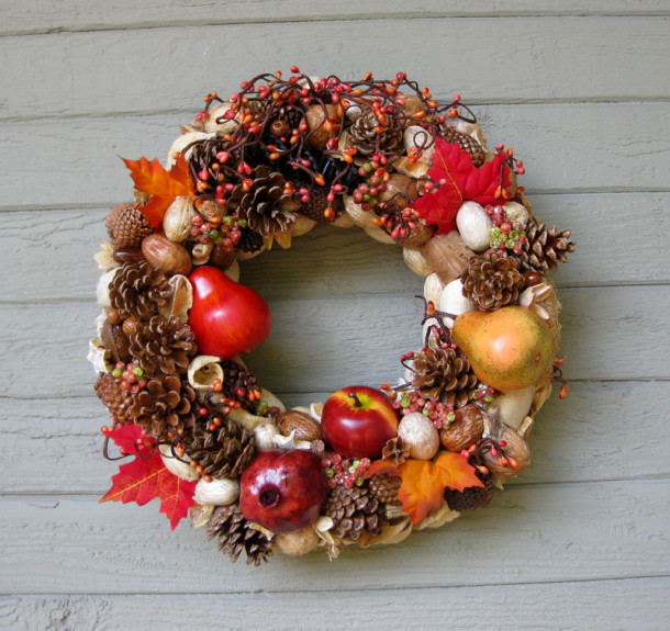 Autumn Wreath full porch