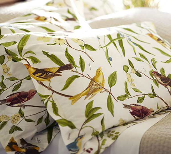 Bedding-with-bird-motif-bedding-from-Pottery-Barn-gives-our-bedroom-the-spring-decorating-ideas