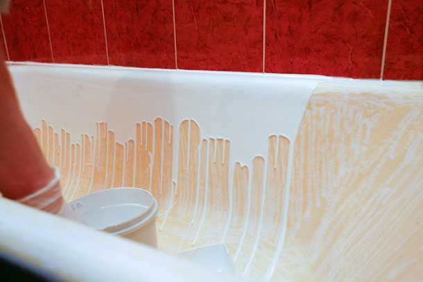 Покраска ванны стакрилом (наливная ванна)