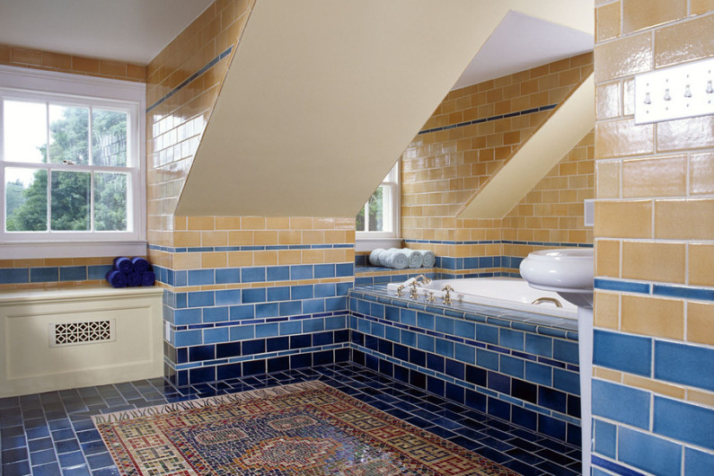 Ванная комната в синем цвете