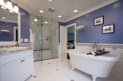Ванная комната в синем цвете